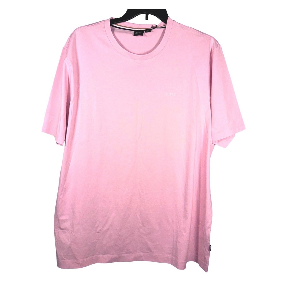 Hugo Boss Mens XXL Pink B Thompson Short Sleeve Crew Neck Logo T-Shirt NWT